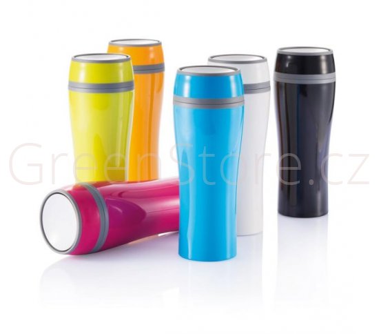 Dvoplášťové barevné termohrnky Loooqs 400ml