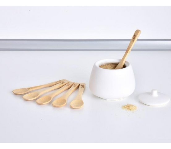 Bambusové čajové kávové lžičky krátké 12cm