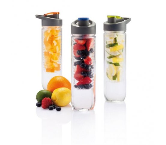 Loooqs Láhev s košíkem na ovoce 800ml - zelená