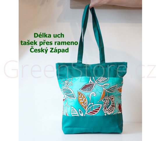 Taška přes rameno s vnější kapsou a zipem - černá Český západ