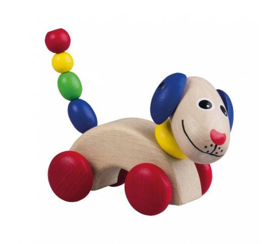 Detoa Dřevěný pejsek s rolničkou