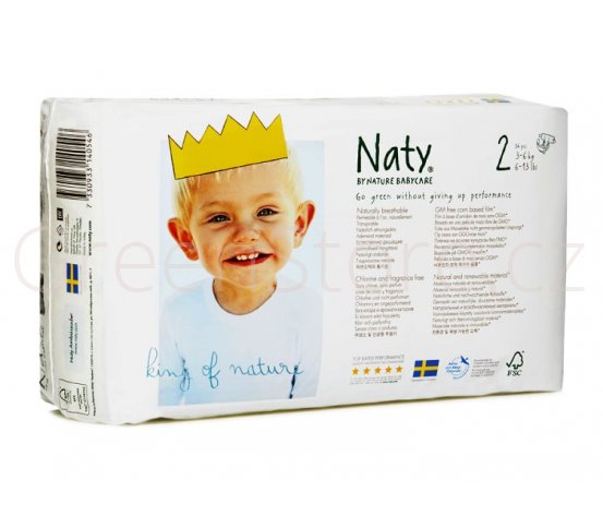Dětské Eko plenky vel.2 (3-6kg) 34ks Naty Nature