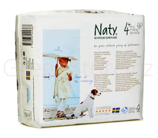 Eko plenky vel.4  (9-20kg) 25ks Naty Nature
