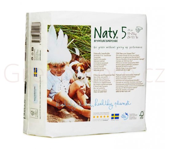Eko plenky vel.5 (11-25kg) 23ks Naty Nature