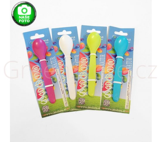 Dětské lžičky z bioplastu - modré, 2ks Biodora