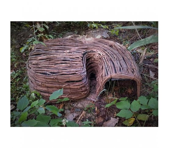 Domek pro ježky s ochranou z materiálu Brushwood zelená domácnost