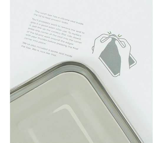 Dóza dvojitá obdélníková s těsněním 1300ml Green Pioneer