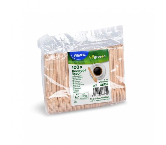 Jednorázová Dřevěná čajová lžička 11cm z dýhy (100ks) wimex