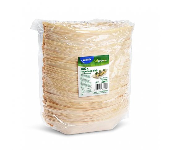 Fingerfood lodička 21,5cm z dýhy (100ks) wimex praha