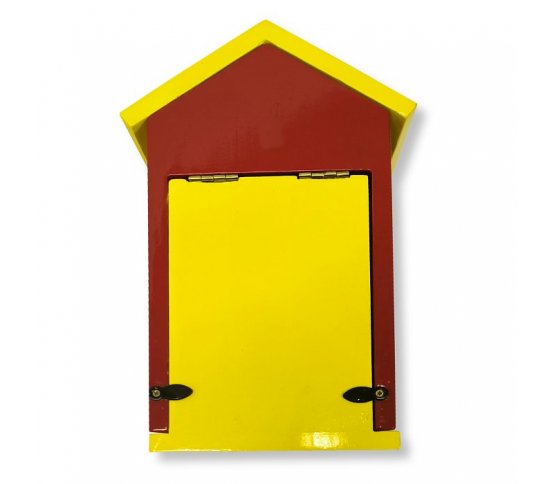 Dřevěná ptačí budka s otvorem 3,2cm - červená Erdtmann 3