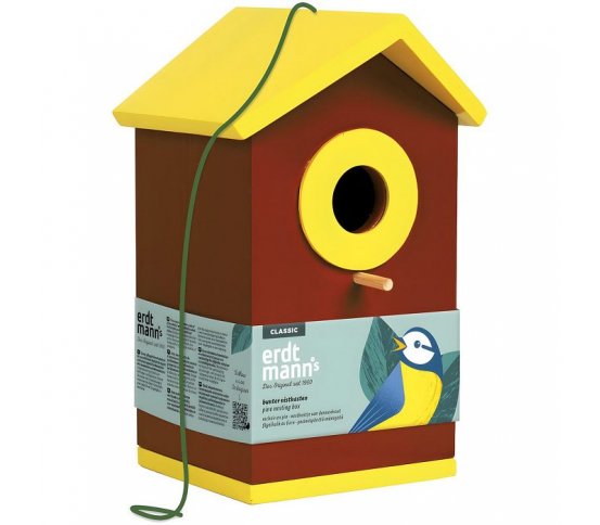 Dřevěná ptačí budka s otvorem 3,2cm - červená Erdtmanns