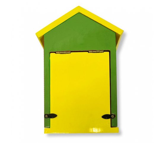 Dřevěná ptačí budka s otvorem 3,2cm - zelená Erdtmann 3