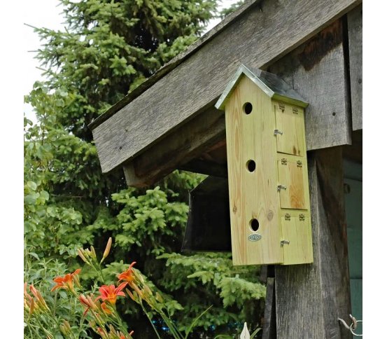 Dřevěná trojbudka pro vrabce Esschert Design 2