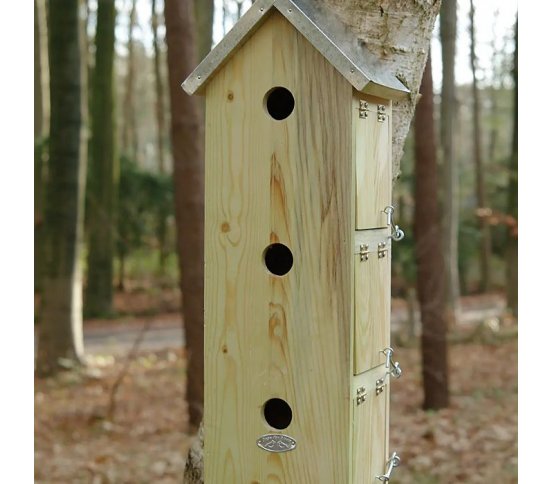 Dřevěná trojbudka pro vrabce Esschert Design 3