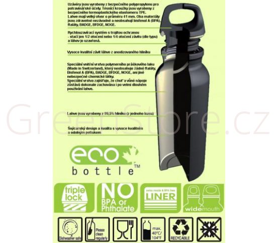Hygienické láhve na vodu Eco Bottle