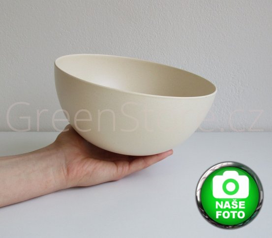 Eco dining bambusová salátová mísa bílá 1000ml