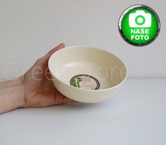 Eco Dining bambusová mělká miska 400ml bílá