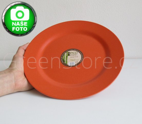Eco Dining bambusový talíř 25cm oranžový