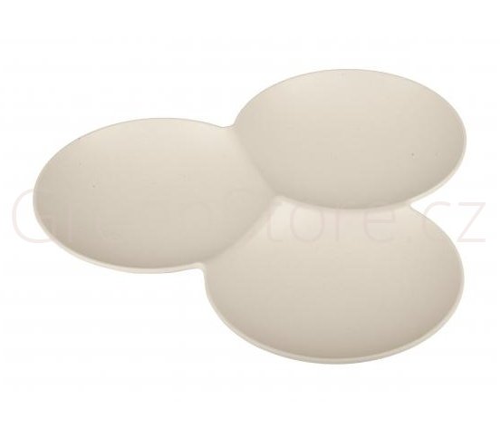 Bambusová servírovací miska trojitá bílá Living Eco Dining