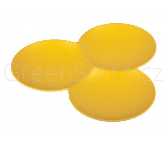 Bambusová servírovací miska trojitá žlutá Living Eco Dining