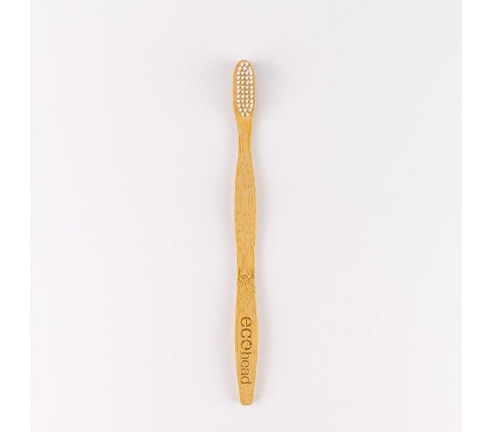 Ecohead Bambusový zubní kartáček Medium - bílý