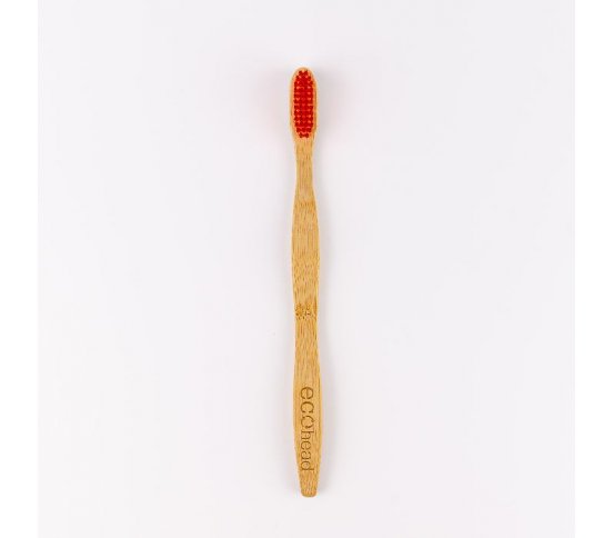 Ecohead Bambusový zubní kartáček Soft - červený 4