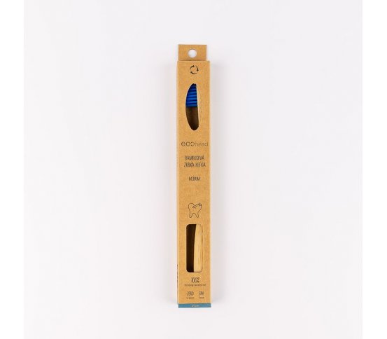 Ecohead Bambusový zubní kartáček Medium - modrý