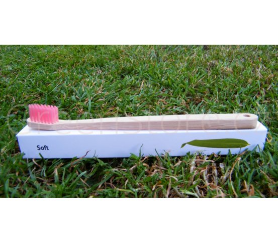 Ekologick bambusový kartáček růžový EcoHeart