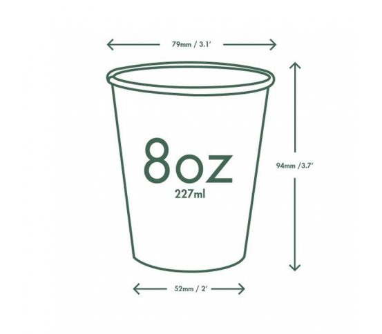 Kelímek nápojový bílý 240ml z celulózy (50ks)