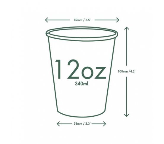 Kelímek nápojový bílý 350ml z celulózy (50ks)