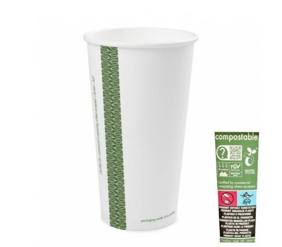 Kelímek nápojový bílý 580ml z celulózy (50ks)