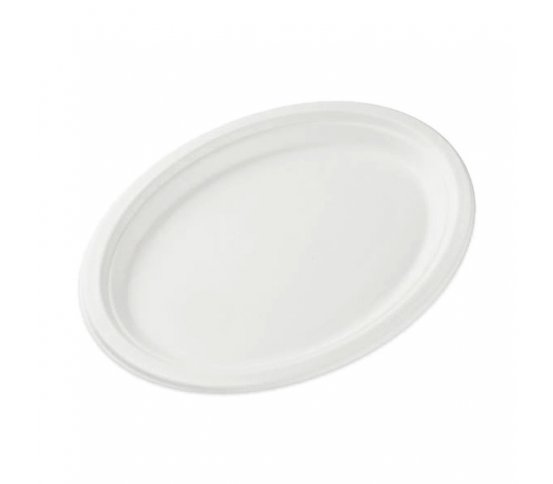 EKO Oválný talíř 26x20cm z třtiny Conti (50ks)