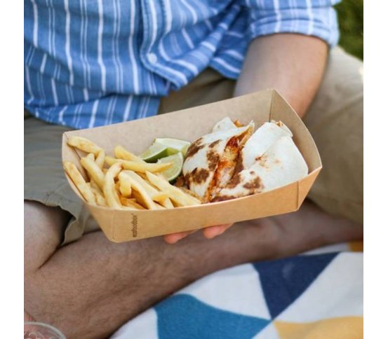 Velká papírová miska na jídlo jednorázová pevná gastro