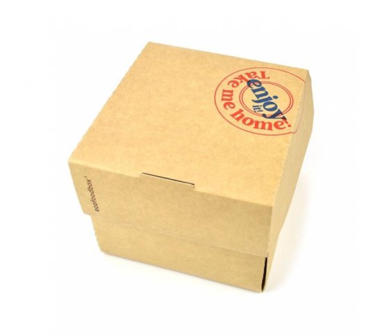 Gastro obal praha burger box hnědý papír eko