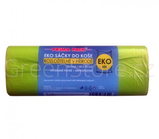 EKO sáčky na odpadky 60l - 20 kusů