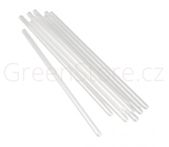 Bioplastová brčka 7mm x 24cm - bílá (500ks)