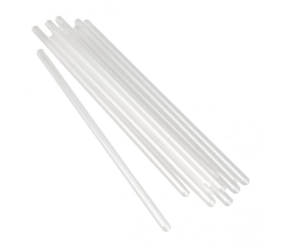 Bioplastová brčka ⌀6mm x 21cm - bílá (150ks)