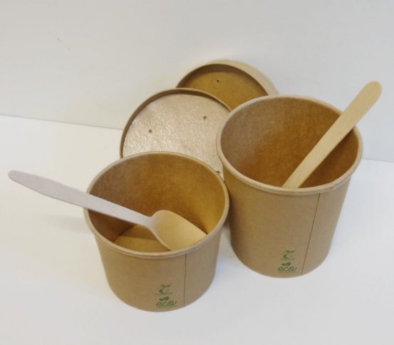 Papírové víčko pro polévkové kelímky (50ks) Eco Cups