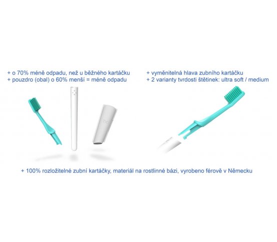 TIO Náhradní hlavice ultra soft - zelená 2ks