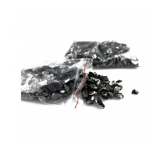 Elitní šungit z uhlíku - drť na přípravu vody 100g