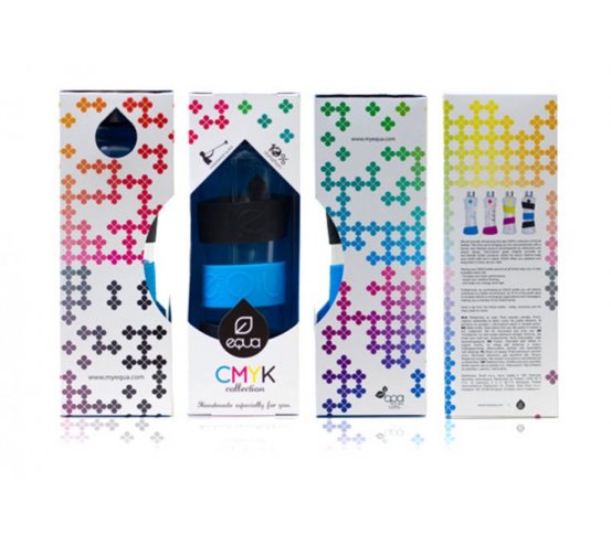 Equa Skleněná láhev CMYK SQUEEZE Magenta 550ml