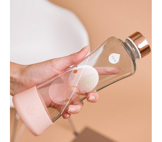 Equa Skleněná láhev Metallic Rose Gold 550ml