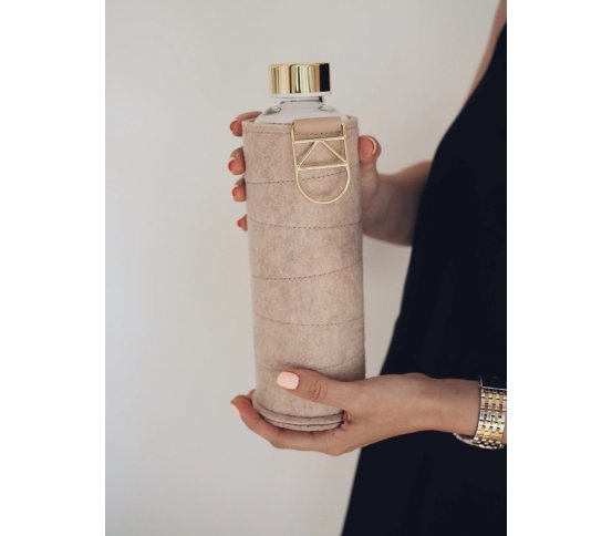 Ekologická skleněná láhev s obalem Equa