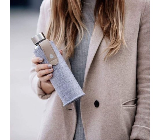 Equa Skleněná láhev Mismatch Sand Sky 750ml   plstěný obal