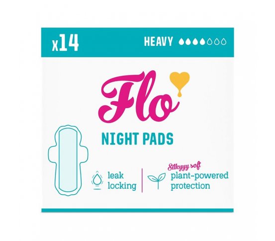 FLO Ultra tenké vložky z bio bambusu - noční 14ks