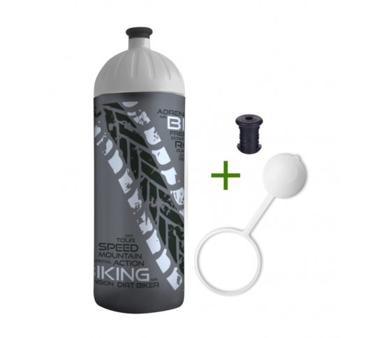 FreeWater Láhev 0,7l - Biker stříbrná špunt krytka zdarma
