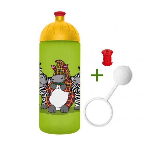 FreeWater Láhev 0,7l - Veselé zebry zelené špunt krytka zdarma