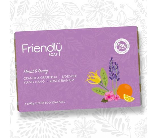 Friendly Soap Dárková sada mýdel Floral and Fruity 4x95g 3