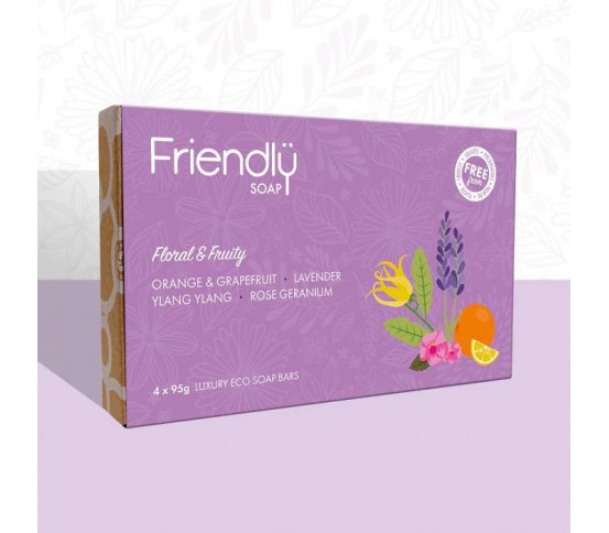 Friendly Soap Dárková sada mýdel Floral and Fruity 4x95g 2
