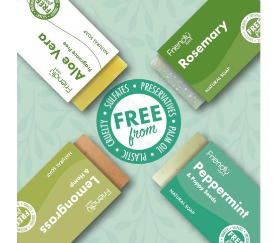 Friendly Soap Dárková sada mýdel Leafy and Herbaceous 4x95g